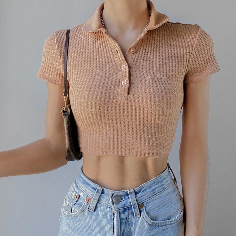 BDG Urban Outfitters Polo Shirt in Tan Size X-Small